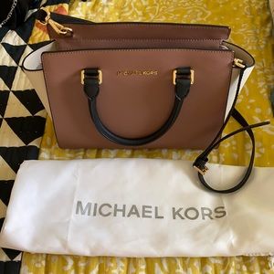 Michael Kors Selma Tri Color Medium Satchel